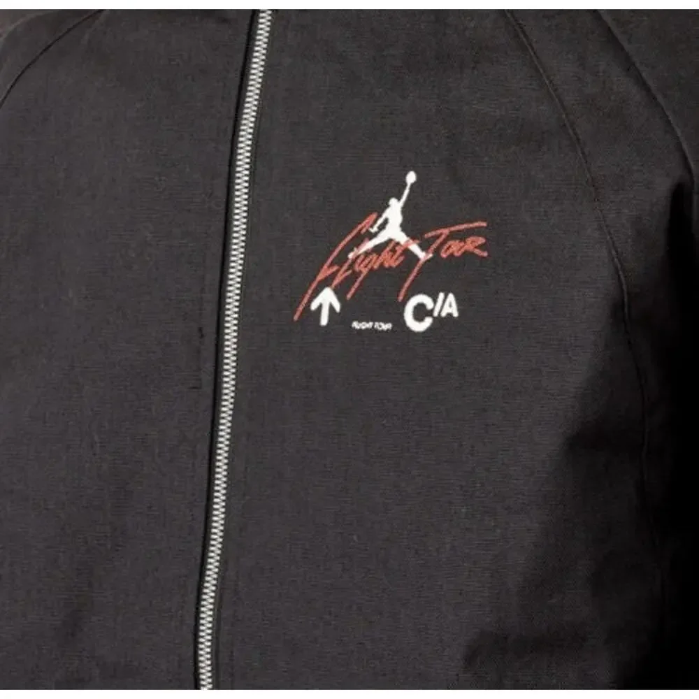 Nike Air Jordan Flight Heritage Jacket Black Red DQ7550-045 Men's Medium